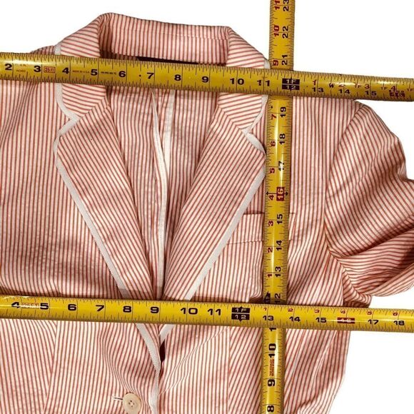 Brooks Brothers Stellita Fit Coral Striped Women’s Blazer Jacket NWOT - Picture 12 of 14